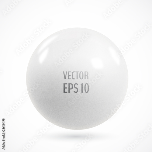 Realistic white sphere