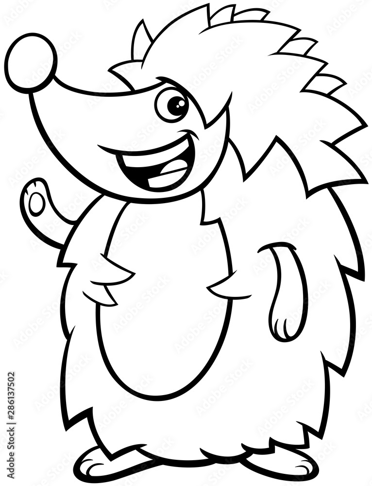 cartoon hedgehog character coloring page cartoon hedgehog character coloring page