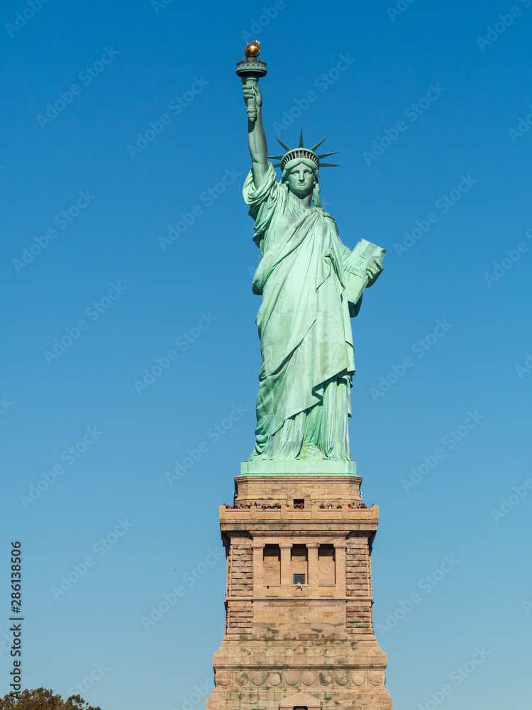 The Statue of Liberty welcomed the immigrants
