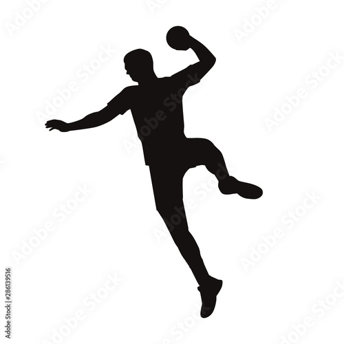 Man Handball Player Silhouette