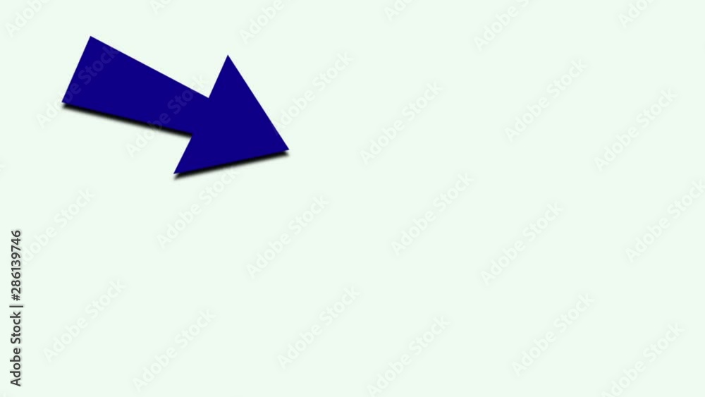 Blue arrow pointing on a white screen.mov Blue arrow pointing on a white screen.mov