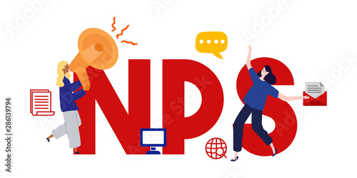 Concept of KPI, key performance indicator, Net Promoter Score.