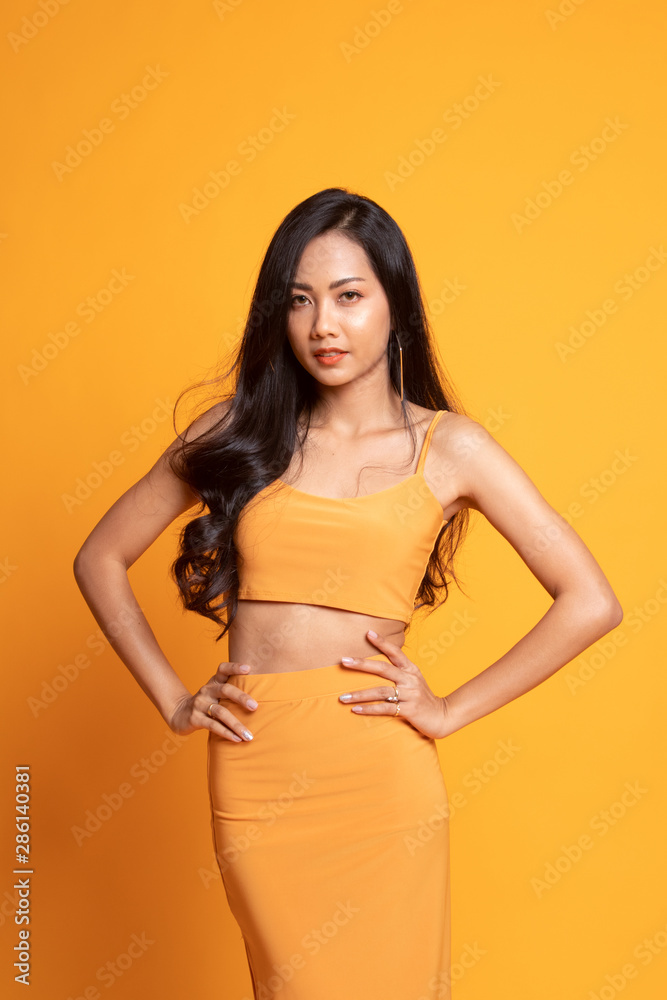 Portrait of beautiful young Asian woman. Portrait of beautiful young Asian woman.