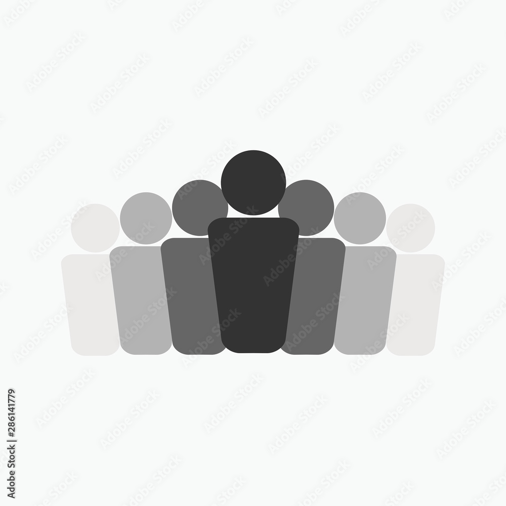 people group icon isolated on white background. business sign organization teamwork with manager and staff. business leader and employee. leadership concept. people group icon isolated on white background. business sign organization teamwork with manager and staff. business leader and employee. leadership concept.