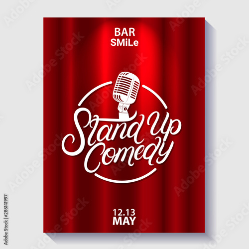 Stand Up Comedy lettering poster