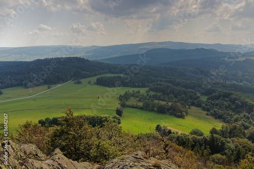 view from the Milseburg in the Rhön Mountains in Hesse