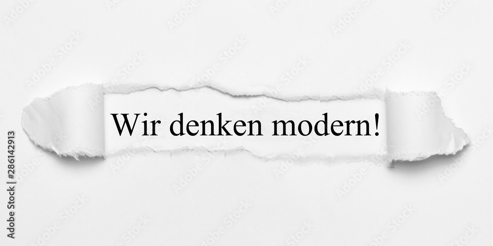 Obraz premium Wir denken modern!