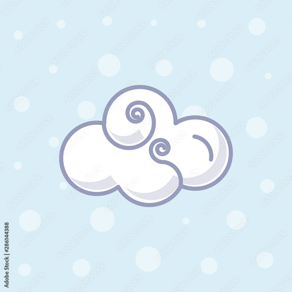 cute cloud nature isolated icon