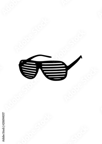 Party Brille Sonnenbrille Icon Symbol Grafik Vektor