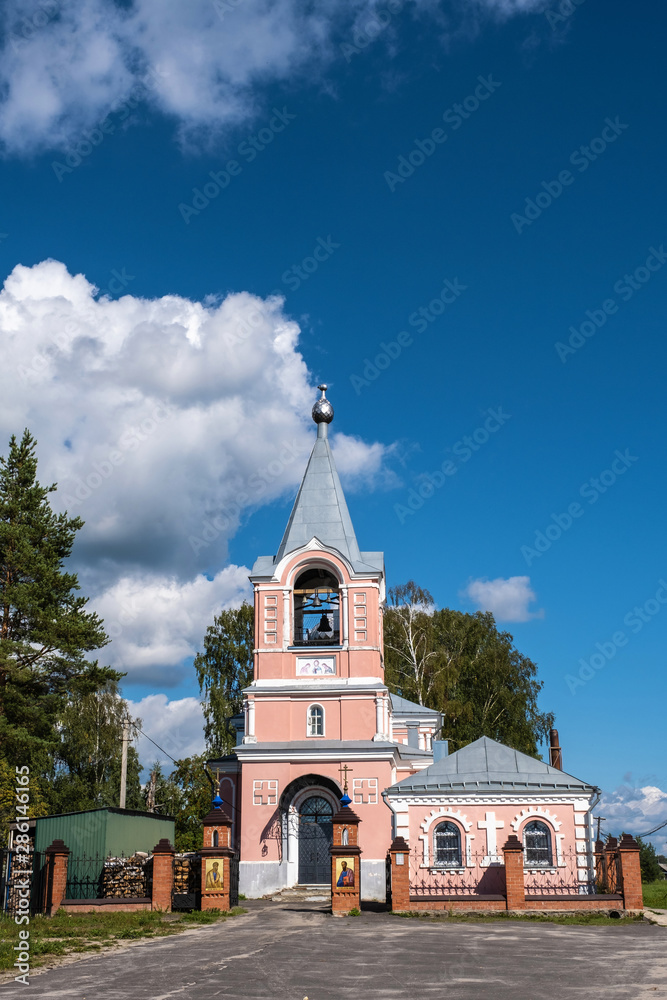 Church of Peter and Paul in the village of Verkhny Landekh, Russia.