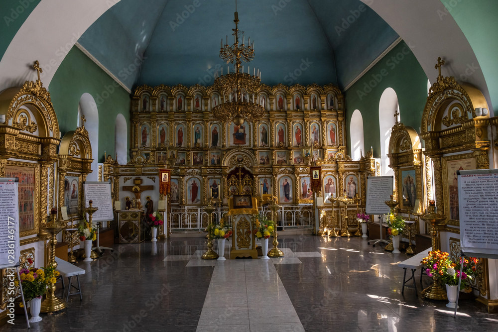 In the church of Peter and Paul in the village of Verkhny Landekh, Russia.