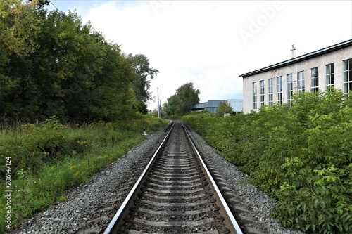railway goes into the distance