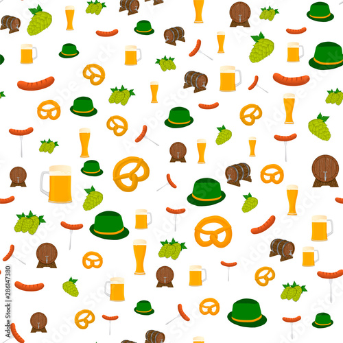 Illustration on theme big colored pattern oktoberfest