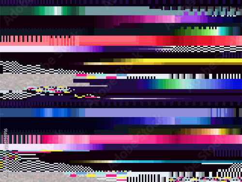 Glitch computer screen data error background