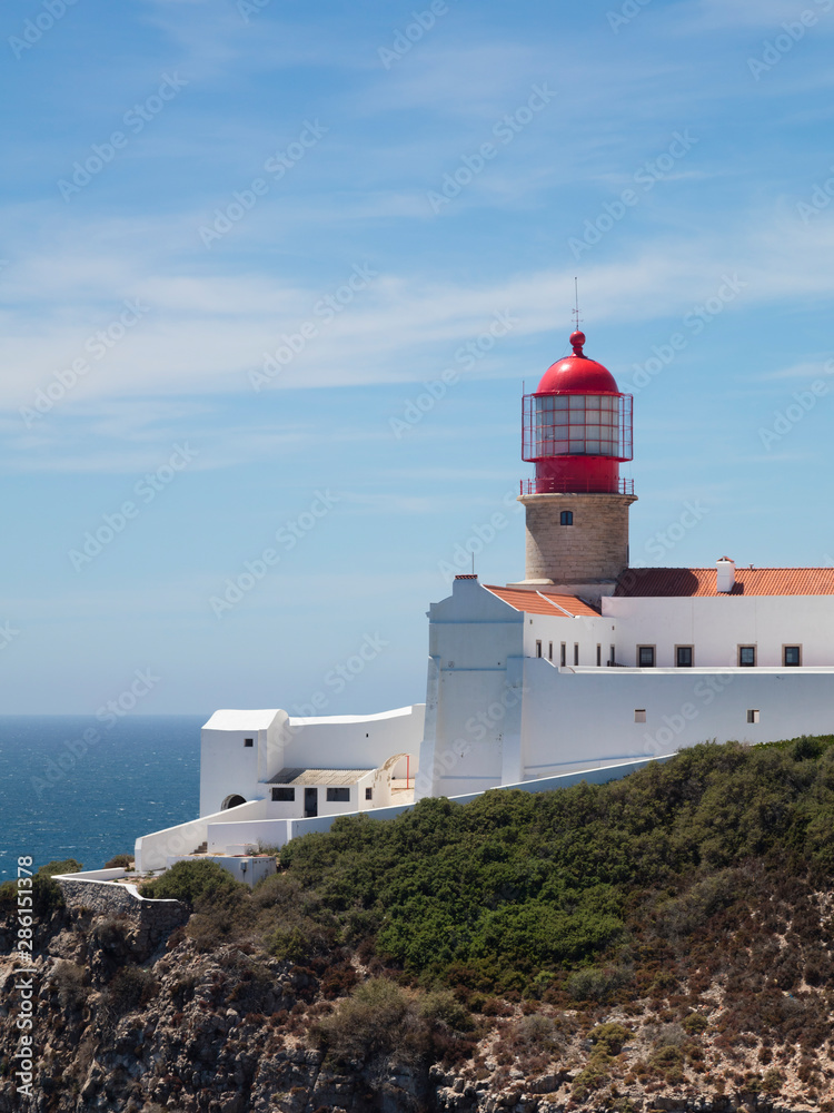 Lighthouse at Cabo de Sao Vicente, Sagres, Portugal Lighthouse at Cabo de Sao Vicente, Sagres, Portugal