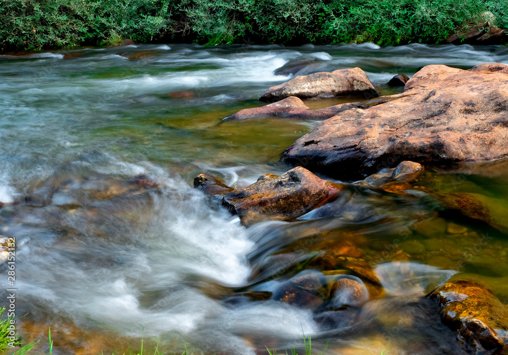 Lozoya river flows