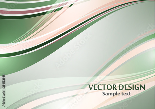 Wallpaper Mural Bright color elegant lines abstract waves. Element of modern business design. Torontodigital.ca