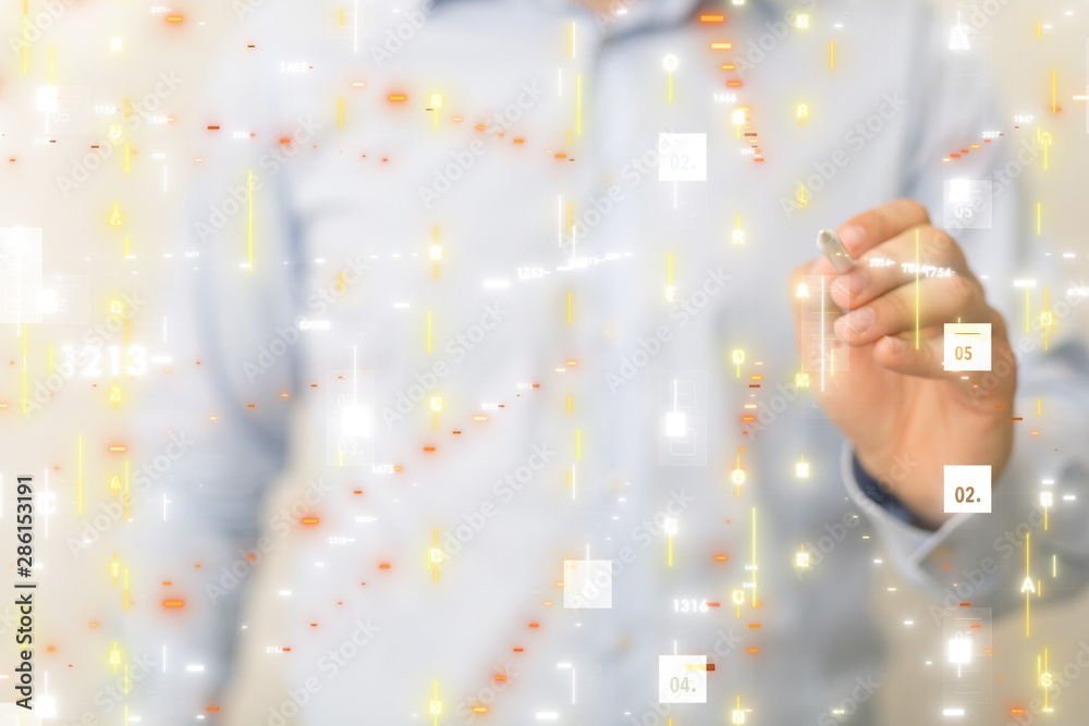 Innovation futuristic digital data binary code background technology