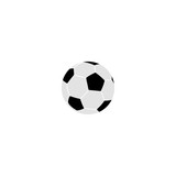 Football ball icon in black and white simple vector icon. Soccer ball illustration.