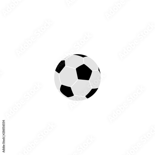 Football ball icon in black and white simple vector icon. Soccer ball illustration.