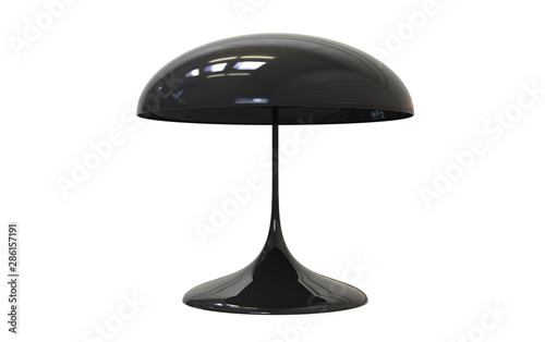 3d Illustration of a mid century modern table lamp isolated on white background