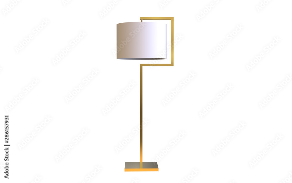 3d Illustration of a modern floor light isolated on white 3d Illustration of a modern floor light isolated on white