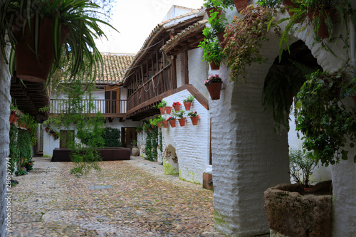 Cordoba,Spain,2,2014;Centro de flamenco de Fosforito, is Andalusian traditional patio in Cordoba. photo