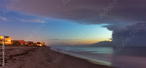 Sunrise with tropical depression offshore.  Vero Beach, Florida