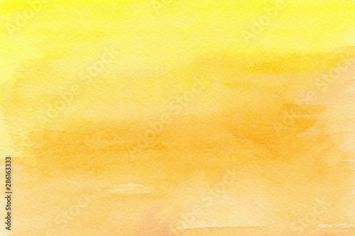 Yellow orange watercolor background Ombre paint texture