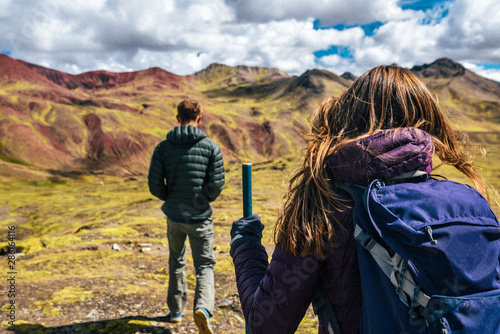 Wallpaper Mural Red Valley section of Rainbow Mountain hike in the Peruvian Andes near Cusco, Peru Torontodigital.ca