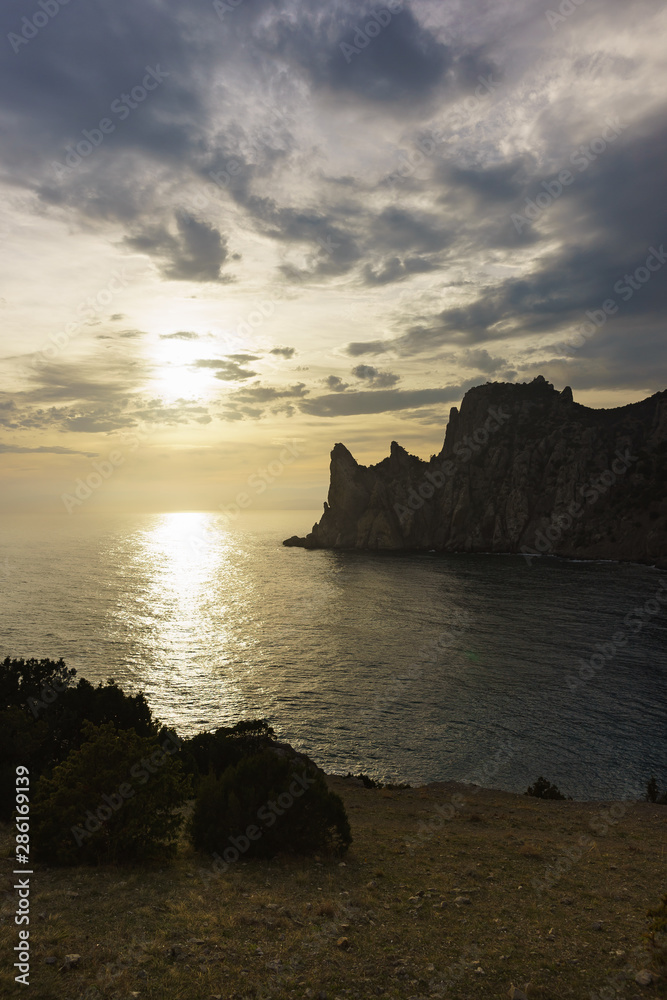 View from the popular route Golitsyn Trail to Cape Kapchik during sunset
