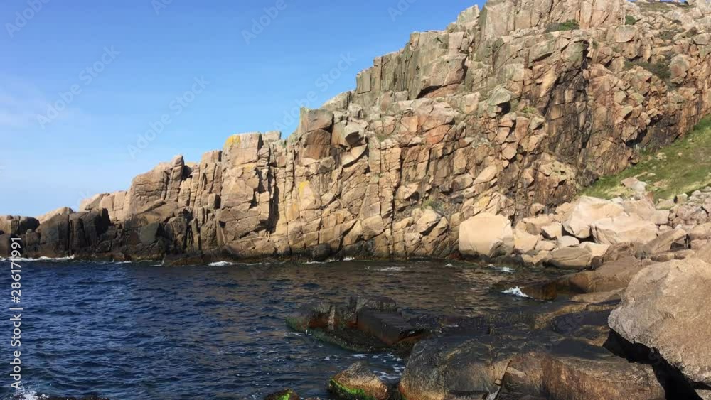 rocky shore on the island of Bornholm in Denmark rocky shore on the island of Bornholm in Denmark