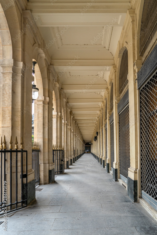 covered passage in the royal palace of Paris