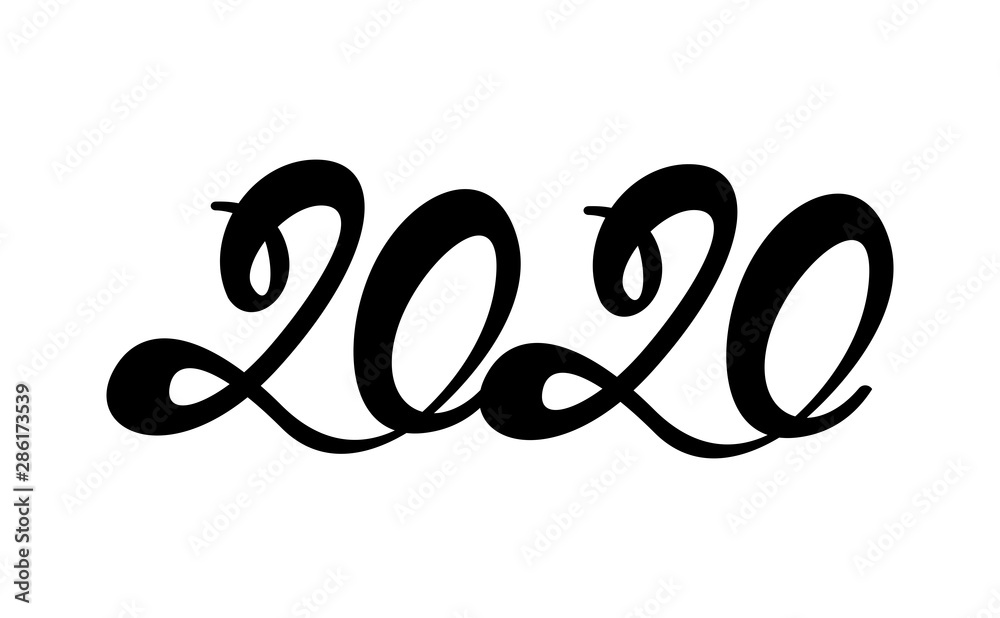 2020 lettering style text design. Typography. Collection of Happy New Year and happy holidays. Vector illustration. Isolated on white background. 2020 lettering style text design. Typography. Collection of Happy New Year and happy holidays. Vector illustration. Isolated on white background.