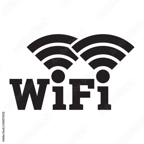 WiFi icon. Emblem of wireless internet connection. Vector illustration