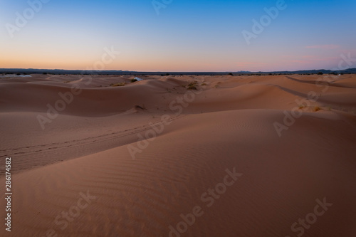 View of the Merzouga Dunes in the Sahara Desert