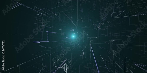 Amazing Animation 3D of Flying through Data Transfer