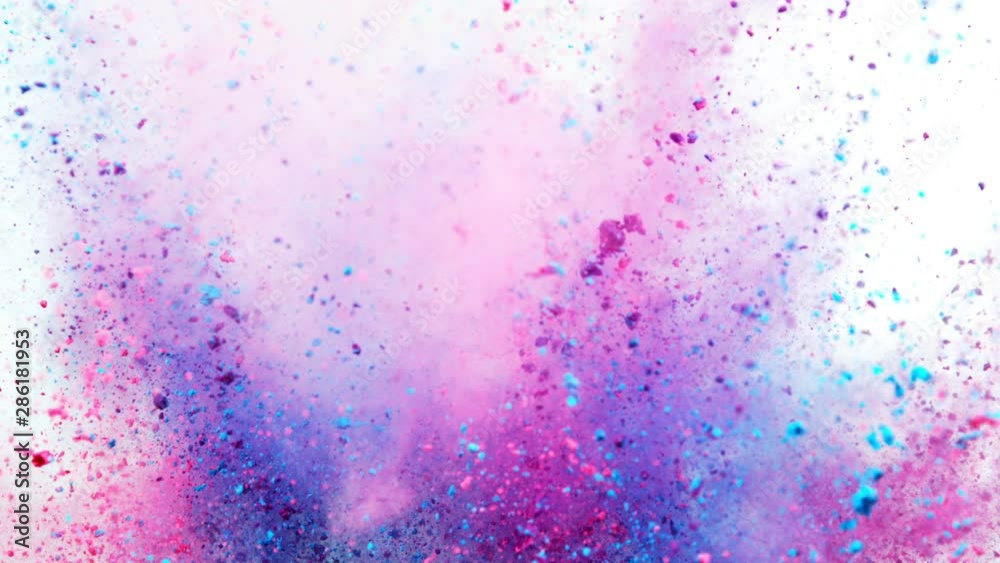 Super Slowmotion Shot of Color Powder Explosion Isolated on White Background at 1000fps. Shooted with High Speed Cinema Camera at 4K. Super Slowmotion Shot of Color Powder Explosion Isolated on White Background at 1000fps. Shooted with High Speed Cinema Camera at 4K.