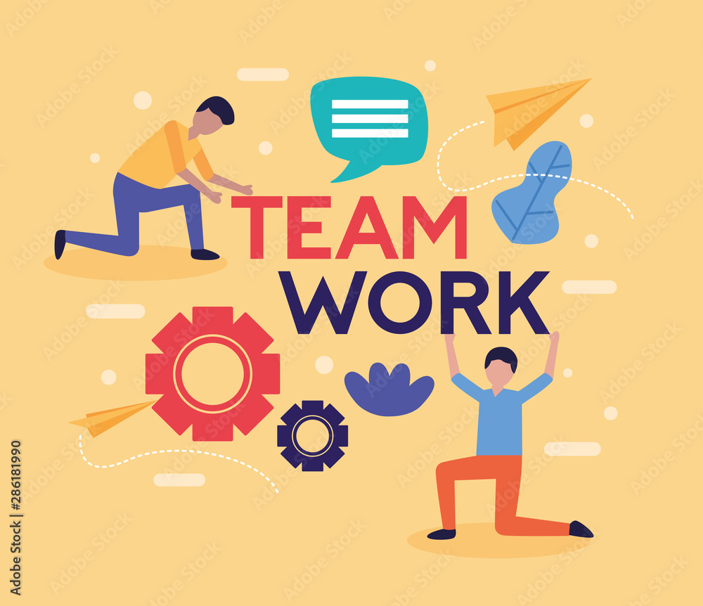 people teamwork flat design image people teamwork flat design image