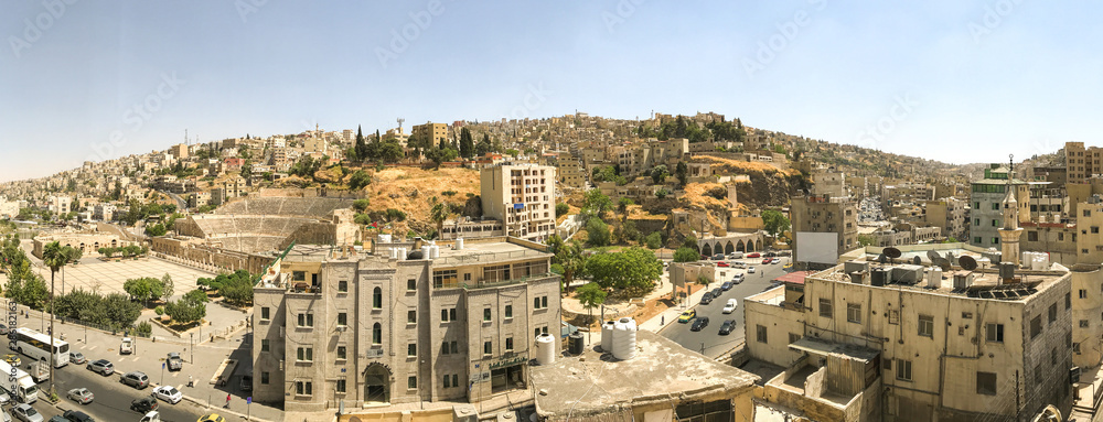 Panaoramic View of the Roman Theater in Amman