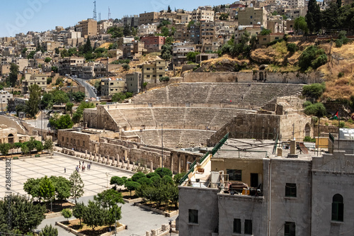 The Roman Theater in Amman recently restorated photo