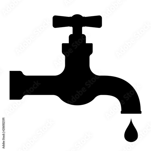 Water tap icon. Vector illustration
