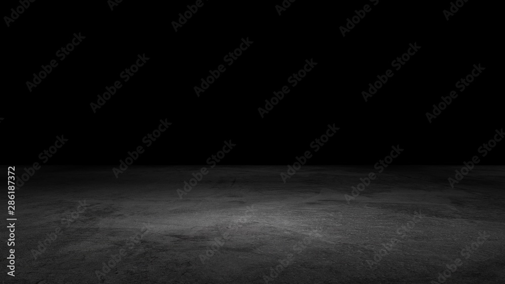 Fototapeta Black Background Floor Dramatic Product Scene Concrete Texture