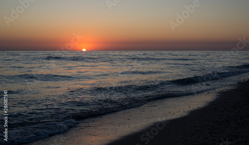 Beautiful sunrise and sea background