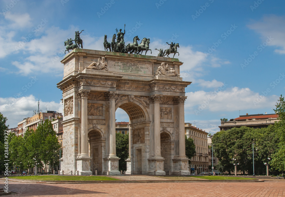 Arco della Pace, Milan, Italy.