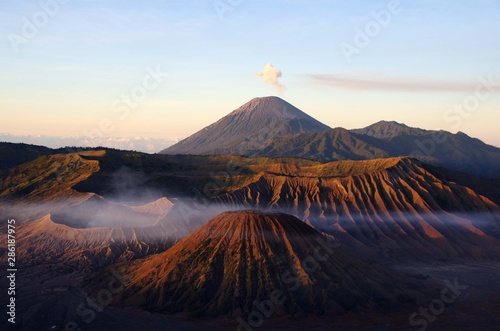 The Bromo volcano at dawn on the Java island in Indonesia