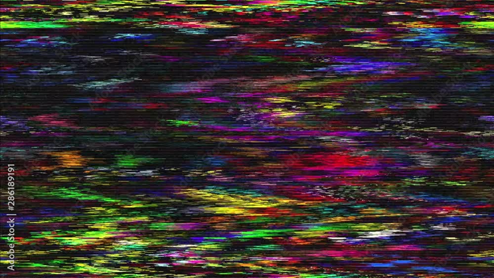 Abstracto de interferencias en color de televisión analógica 