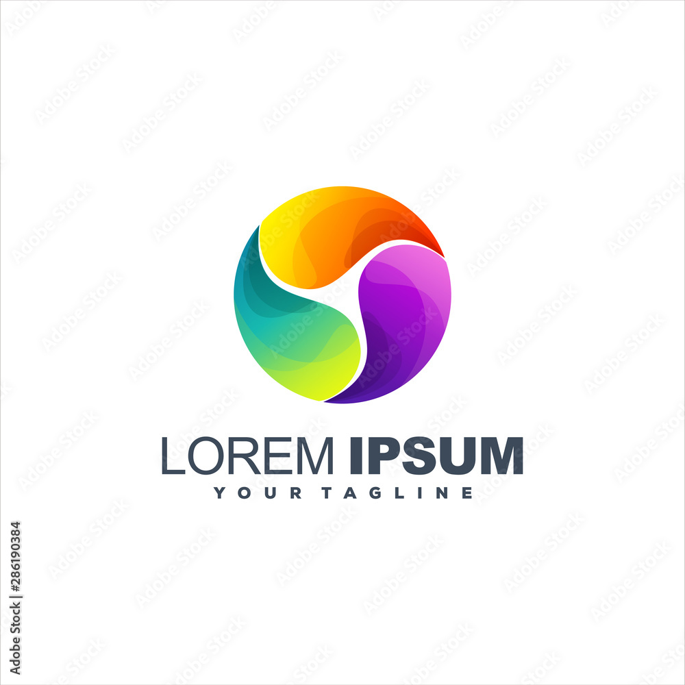 awesome gradient abstract logo design awesome gradient abstract logo design