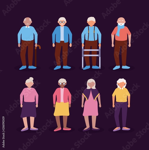 happy grandparents day flat design