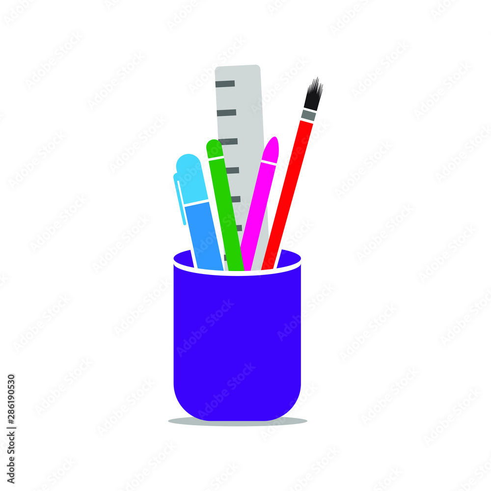 Stationery holder icon concept, vector illustration Stationery holder icon concept, vector illustration